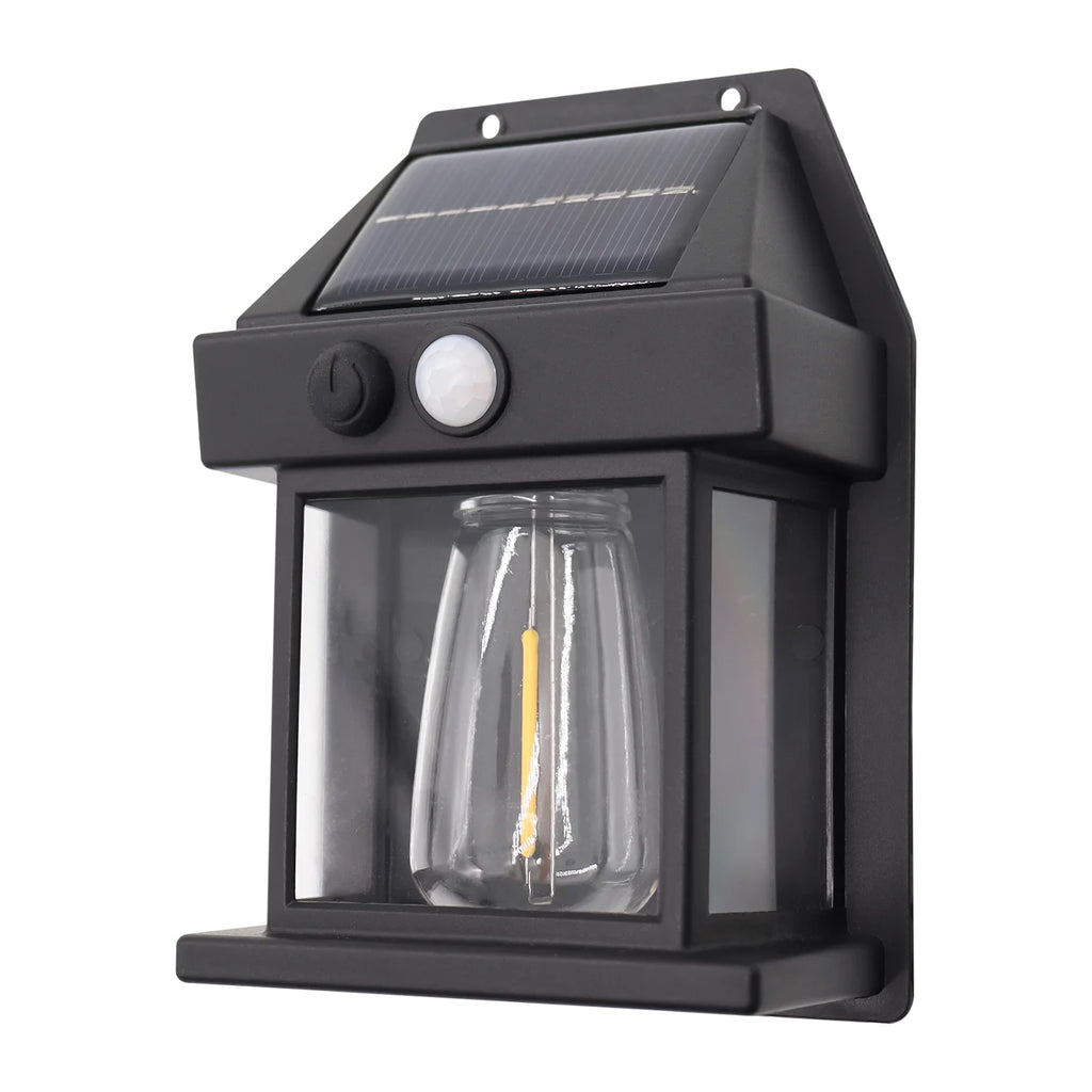 Luminária Solar de Parede Retrô – Iluminação Externa Automática