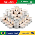 Kit 50 Velas Decorativas Brancas – Luz Ambiente Romântica e Aconchegante