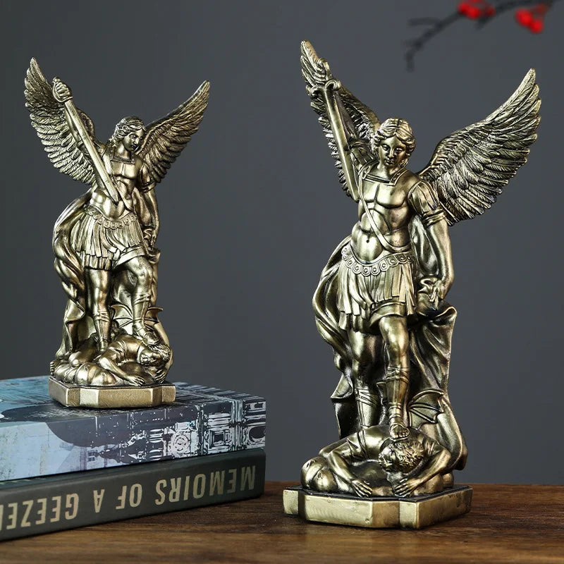 Estátua São Miguel Arcanjo – Escultura Decorativa de Proteção para Casa