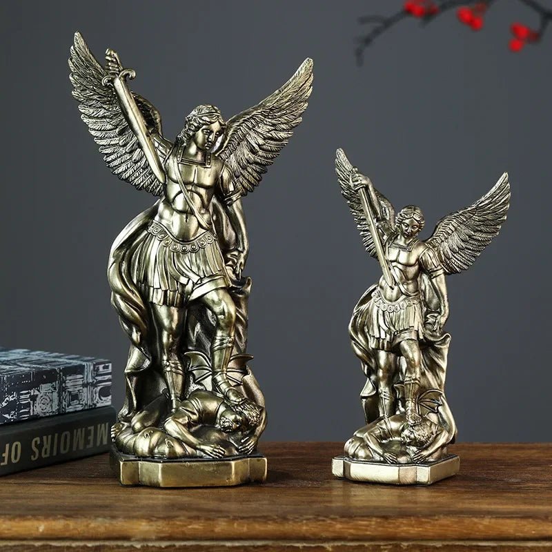 Estátua São Miguel Arcanjo – Escultura Decorativa de Proteção para Casa
