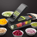Cortador Fatiador Legumes 16 em 1 Mandoline Multifuncional Aço Inox com Recipiente