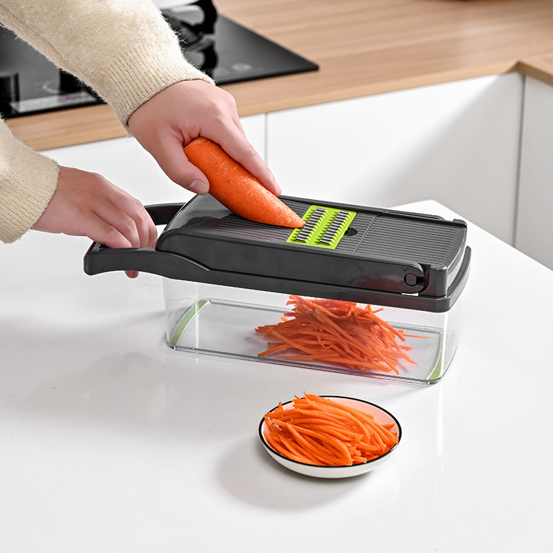 Profissional Multiuso Cozinha Slicer Aço Inox 16 em 1 Fatiador Cortador Ralador De Legumes Verduras Frutas Alimentos