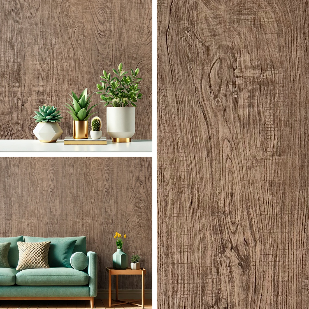 Papel de Parede Adesivo Ripas Madeira Clara – Decorativo Autocolante para Sala e Quarto - Vários modelos.
