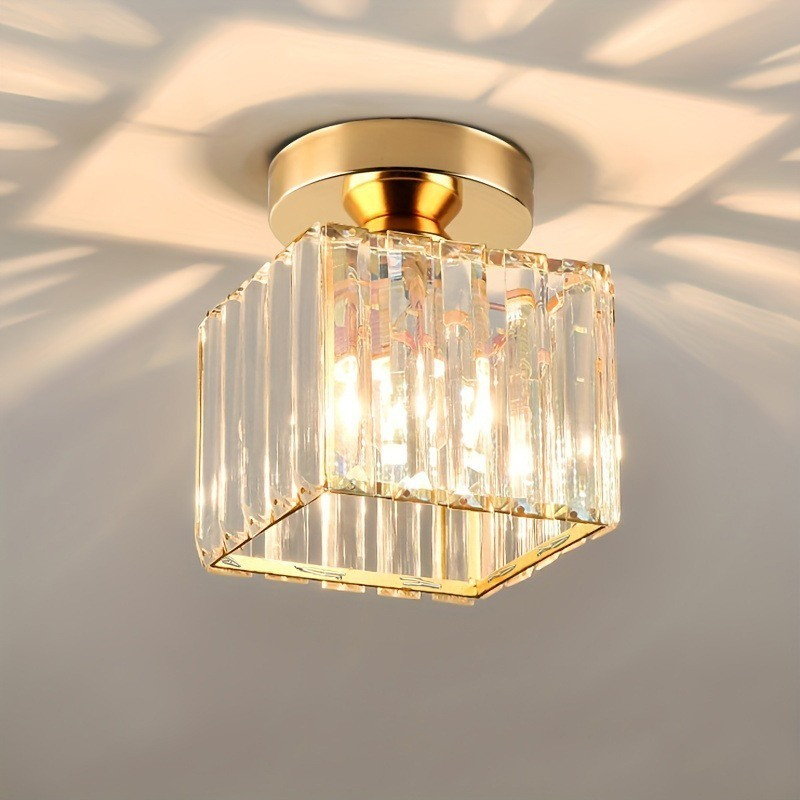 Lâmpada Led Moderna Para Corredor Com LumináRia De Teto De Cristal Para Corredor Varanda 3 Cores 110V-220V