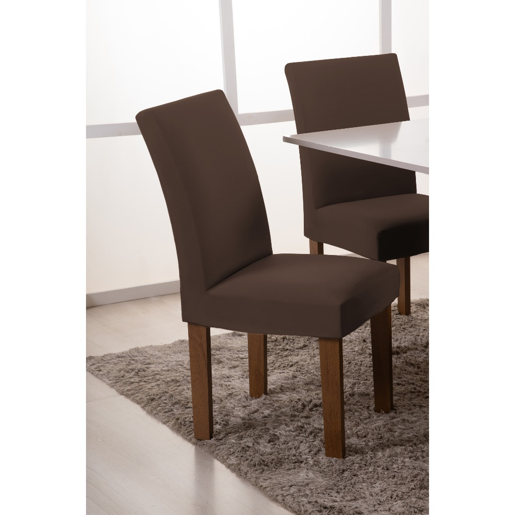 Capa de Cadeira Elástica Spandex – Kit 4 ou 6 Lugares Ajustável Lavável