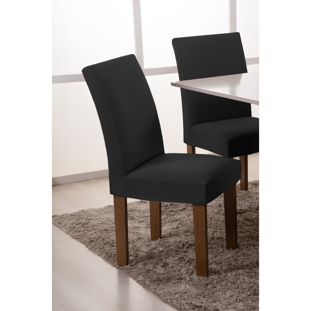 Capa de Cadeira Elástica Spandex – Kit 4 ou 6 Lugares Ajustável Lavável