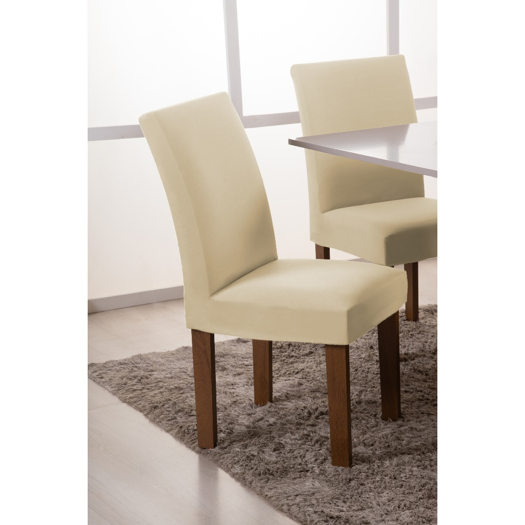 Capa de Cadeira Elástica Spandex – Kit 4 ou 6 Lugares Ajustável Lavável