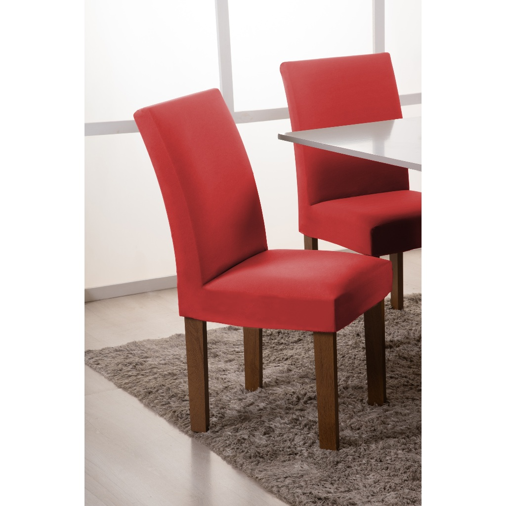 Capa de Cadeira Elástica Spandex – Kit 4 ou 6 Lugares Ajustável Lavável