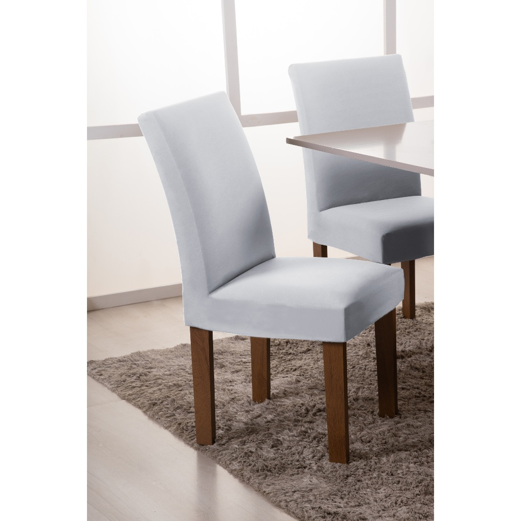 Capa de Cadeira Elástica Spandex – Kit 4 ou 6 Lugares Ajustável Lavável