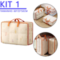 Kit Saco Organizador Impermeável com Zíper – Ganhe Espaço no Guarda-Roupa (Roupas e Cobertores)