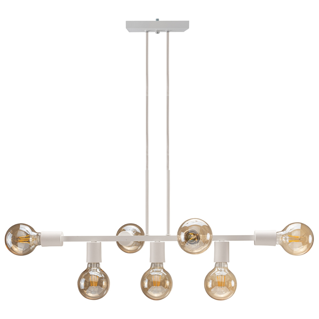 Lustre Pendente Industrial 7 Lâmpadas 68cm – Design Moderno em Metal Bivolt