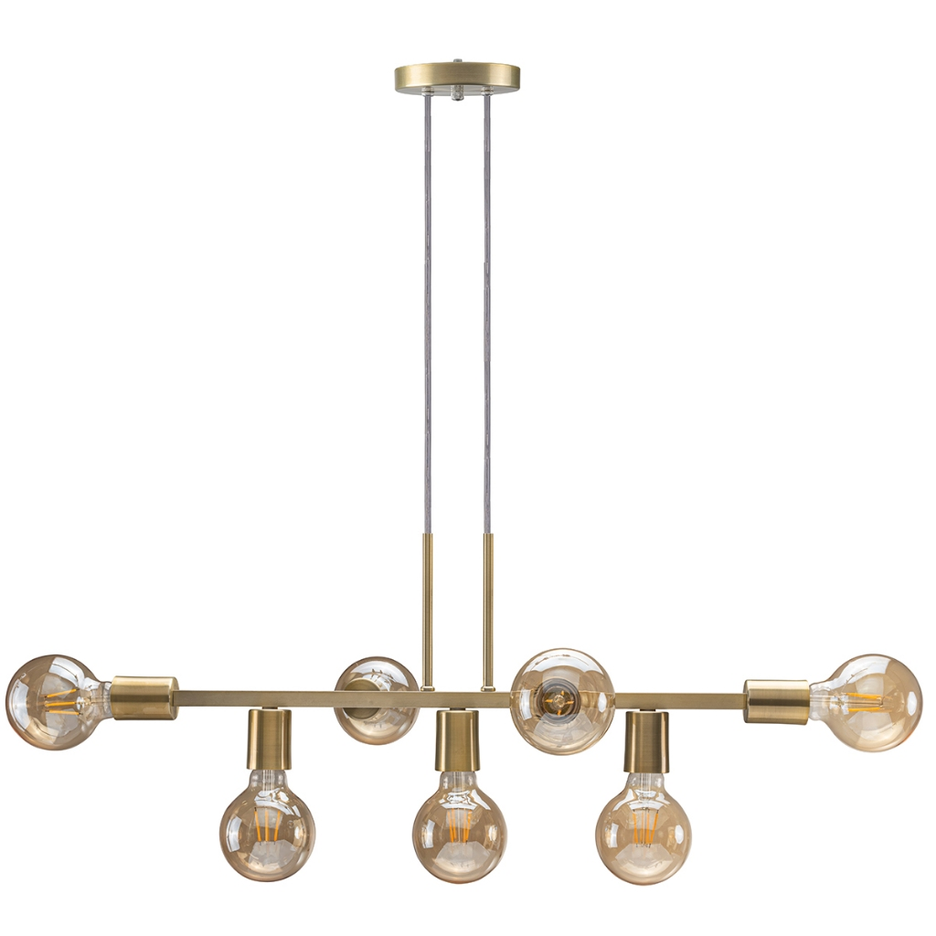 Lustre Pendente Industrial 7 Lâmpadas 68cm – Design Moderno em Metal Bivolt