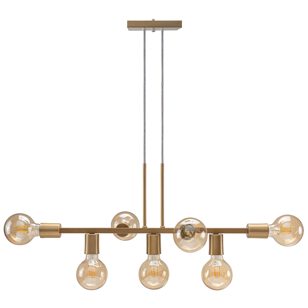 Lustre Pendente Industrial 7 Lâmpadas 68cm – Design Moderno em Metal Bivolt