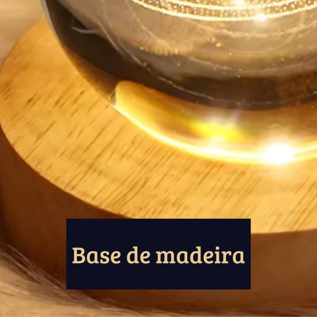 Luminária Led 3D Bola De Cristal Espaço Sideral Abajur Decorativo Diversos Modelos Enfeites Lua Leão