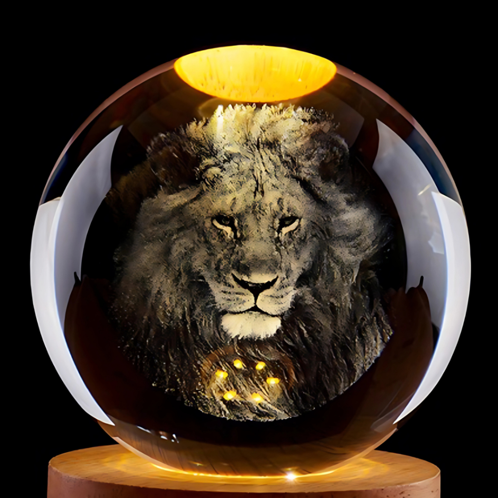 Luminária LED 3D Bola de Cristal Galáxia – Abajur Decorativo Espaço Sideral para Quarto