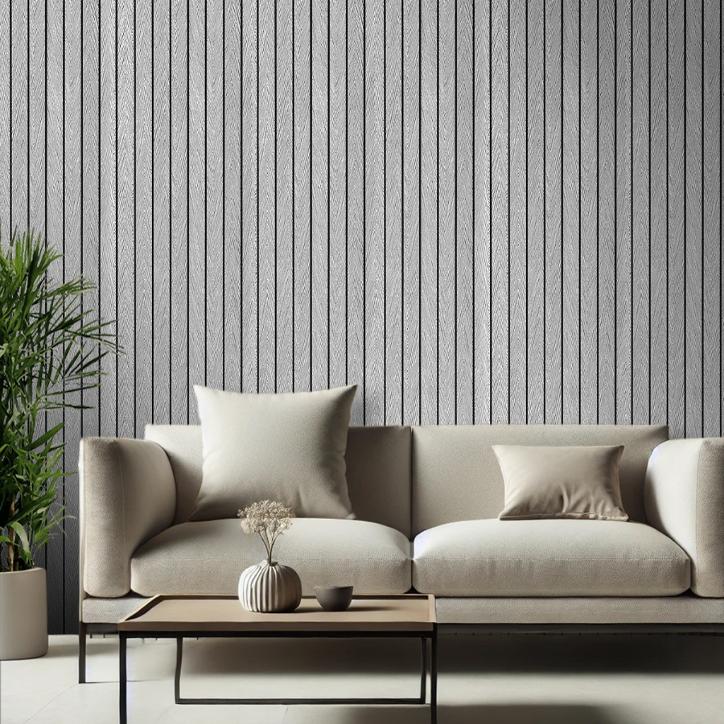 Papel de Parede Adesivo Ripas Madeira Clara – Decorativo Autocolante para Sala e Quarto - Vários modelos.