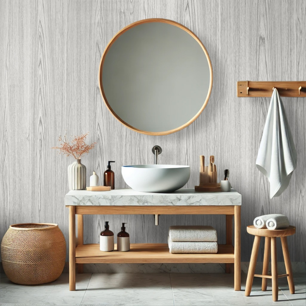 Papel de Parede Adesivo Ripas Madeira Clara – Decorativo Autocolante para Sala e Quarto - Vários modelos.