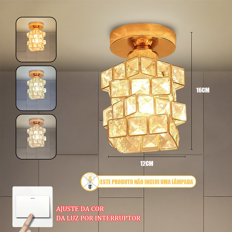 Luminária de Teto LED Moderna – Estilo Luxo para Corredor, Quarto e Sala