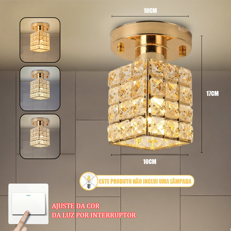 Luminária de Teto LED Moderna – Estilo Luxo para Corredor, Quarto e Sala