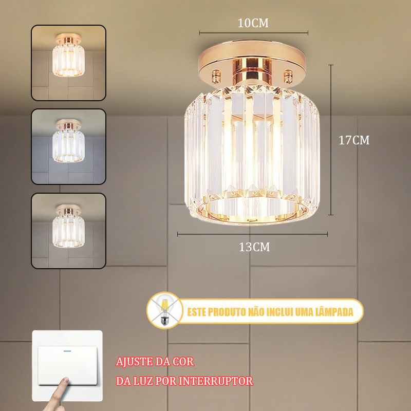 Luminária de Teto LED Moderna – Estilo Luxo para Corredor, Quarto e Sala