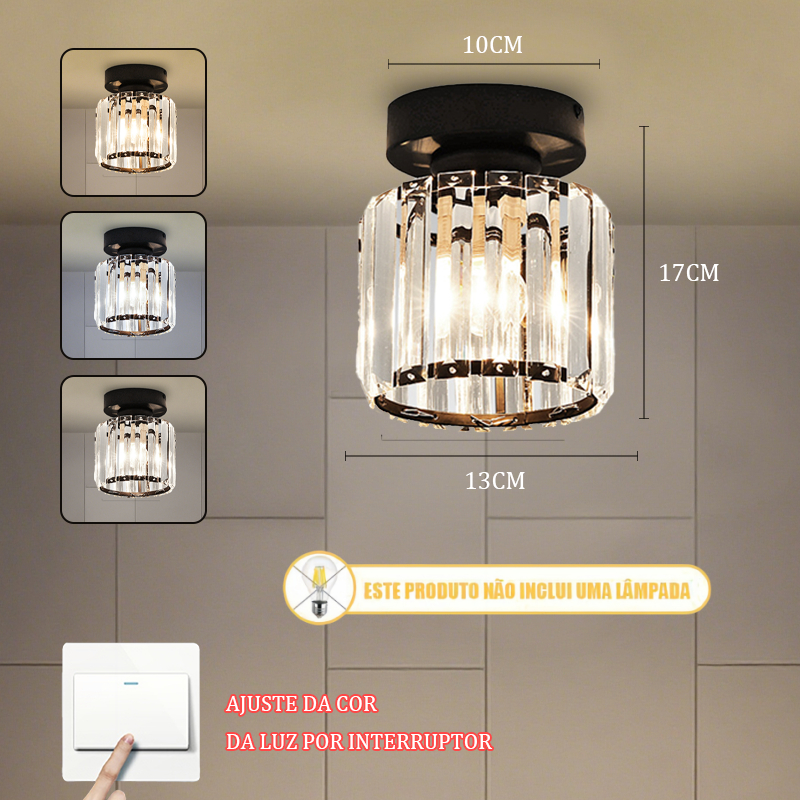 Luminária de Teto LED Moderna – Estilo Luxo para Corredor, Quarto e Sala