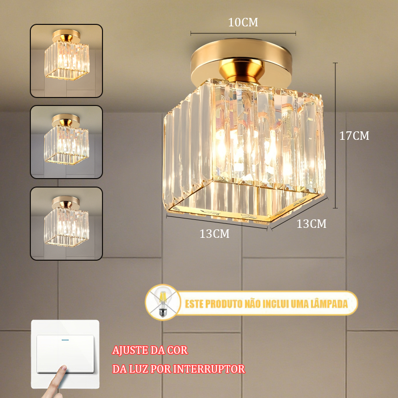 Luminária de Teto LED Moderna – Estilo Luxo para Corredor, Quarto e Sala