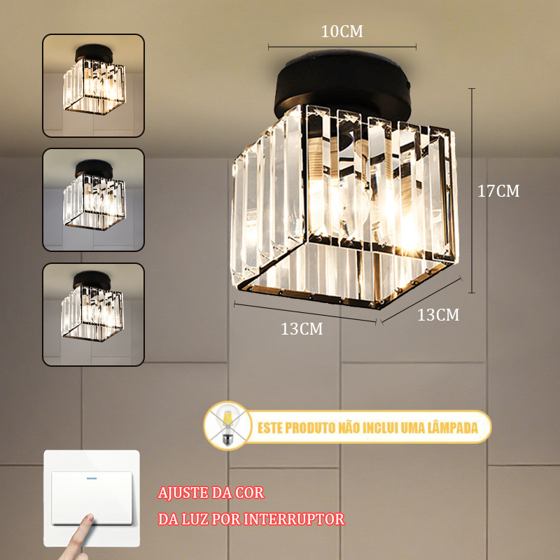 Luminária de Teto LED Moderna – Estilo Luxo para Corredor, Quarto e Sala