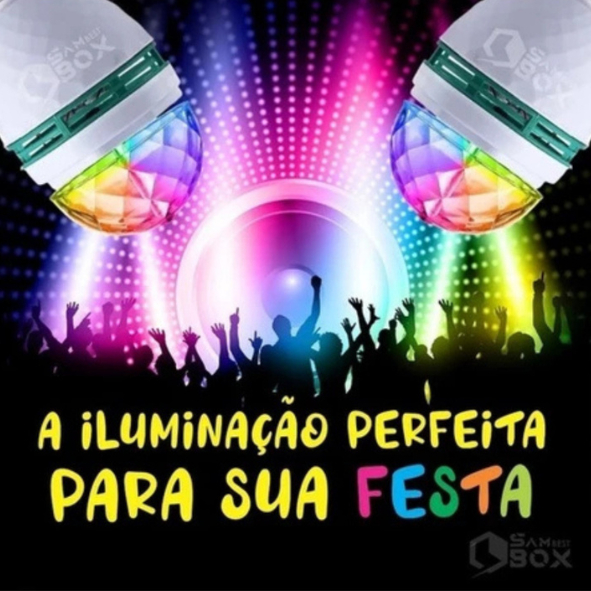 Lâmpada De Lua e Estrelas/Festa RGB LED Colorido Globo Giratória De Luz Festa