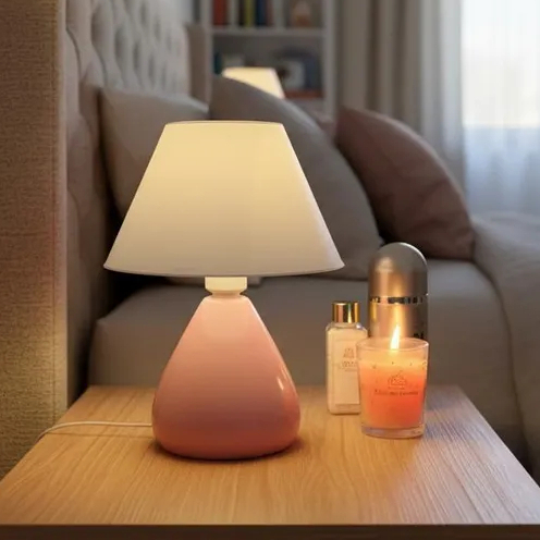 Abajur Luminária de Cerâmica Porcelana Gota Com Cúpula para Decoração Quarto Escritório Sala