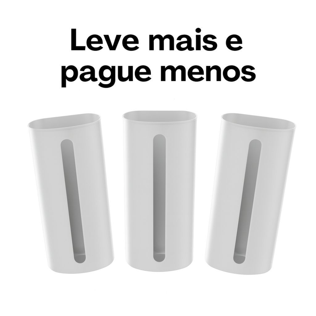 Porta Sacolas de Parede – Organizador Prático e Compacto para Cozinha (Dispenser Puxa Fácil)