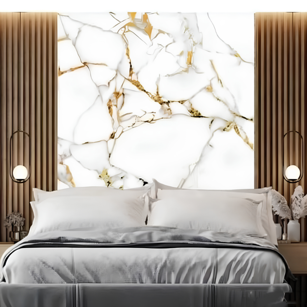 Papel Parede Marmorizado Dourado Premium 10 Metros Adesivo Autocolante Para Ambientes
