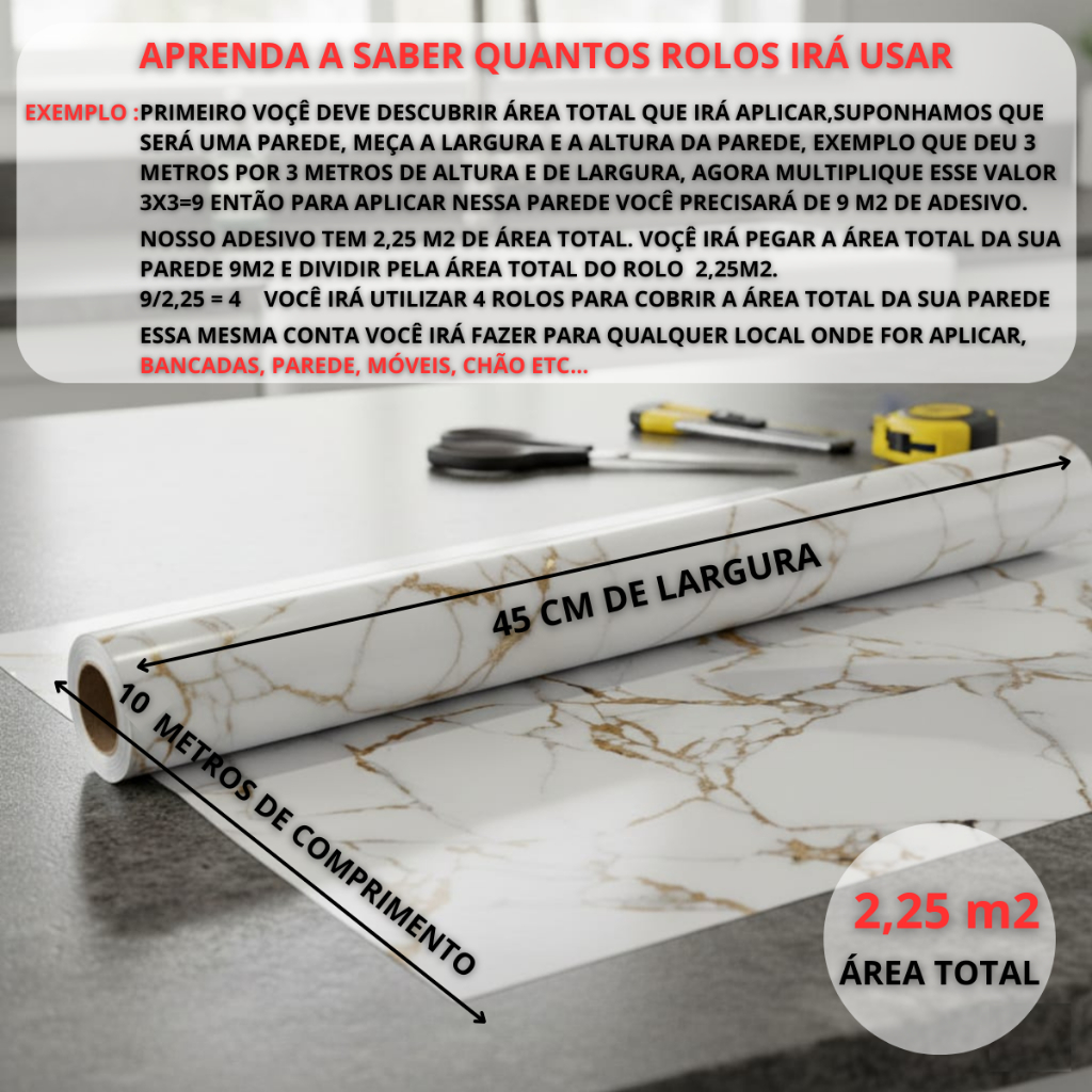 Papel Parede Marmorizado Dourado Premium 10 Metros Adesivo Autocolante Para Ambientes