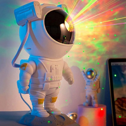 Projetor Galáxia Astronauta LED 🌌 Luz Nebulosa Estrelas com Controle e Bluetooth