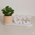 Kit Decorativo “Ore e Confie” com Vaso e Bandeja – Decoração Minimalista com Fé