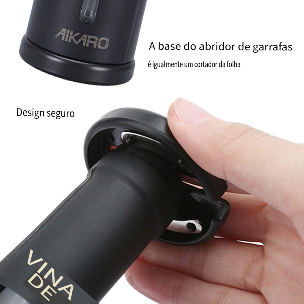 Abridor De Vinho Automático Elétrico Saca Rolha A Pilha Presente Moderno Para Casa