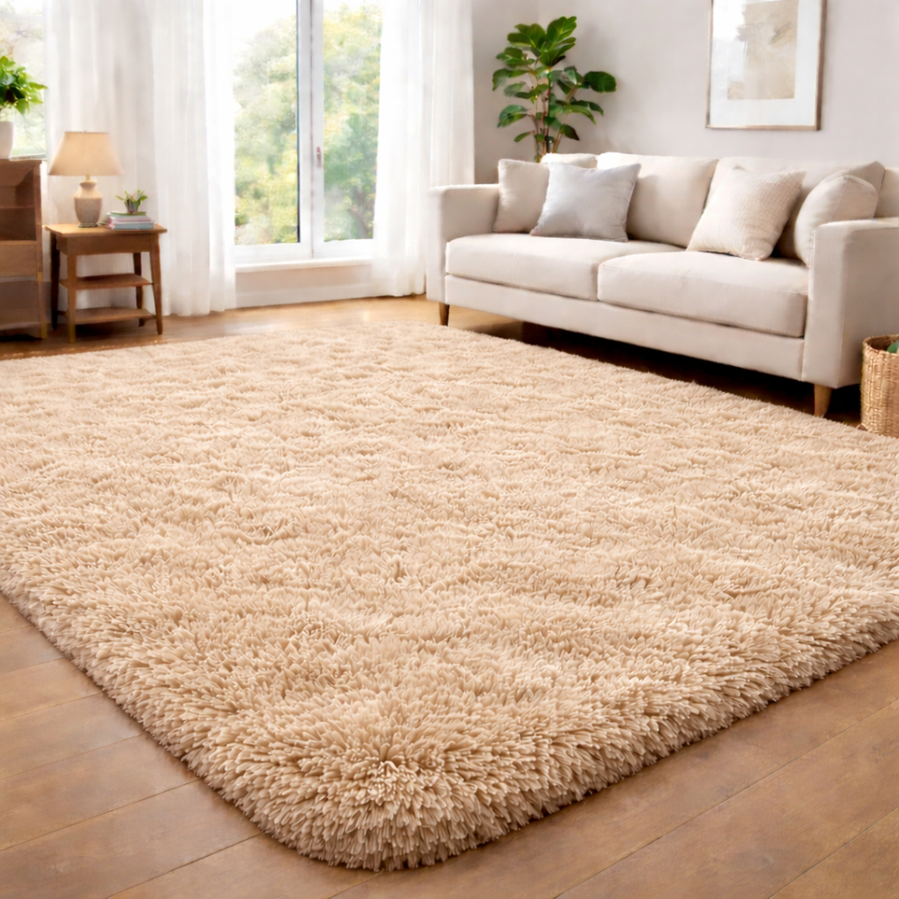 Tapete Felpudo Grande 1,00x1,50m Luxo Macio Antiderrapante Sala Quarto Premium