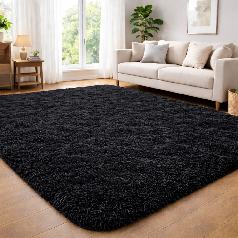 Tapete Felpudo Grande 1,00x1,50m Luxo Macio Antiderrapante Sala Quarto Premium