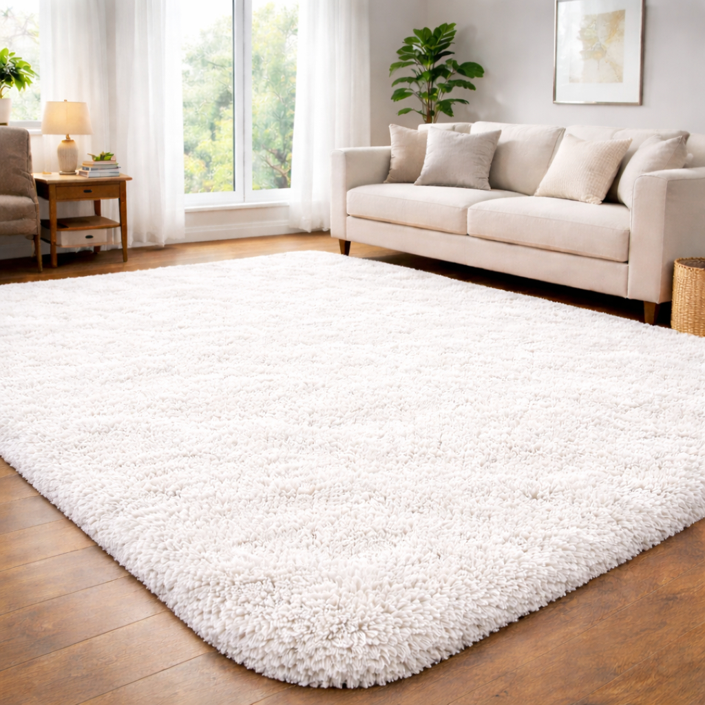 Tapete Felpudo Grande 1,00x1,50m Luxo Macio Antiderrapante Sala Quarto Premium