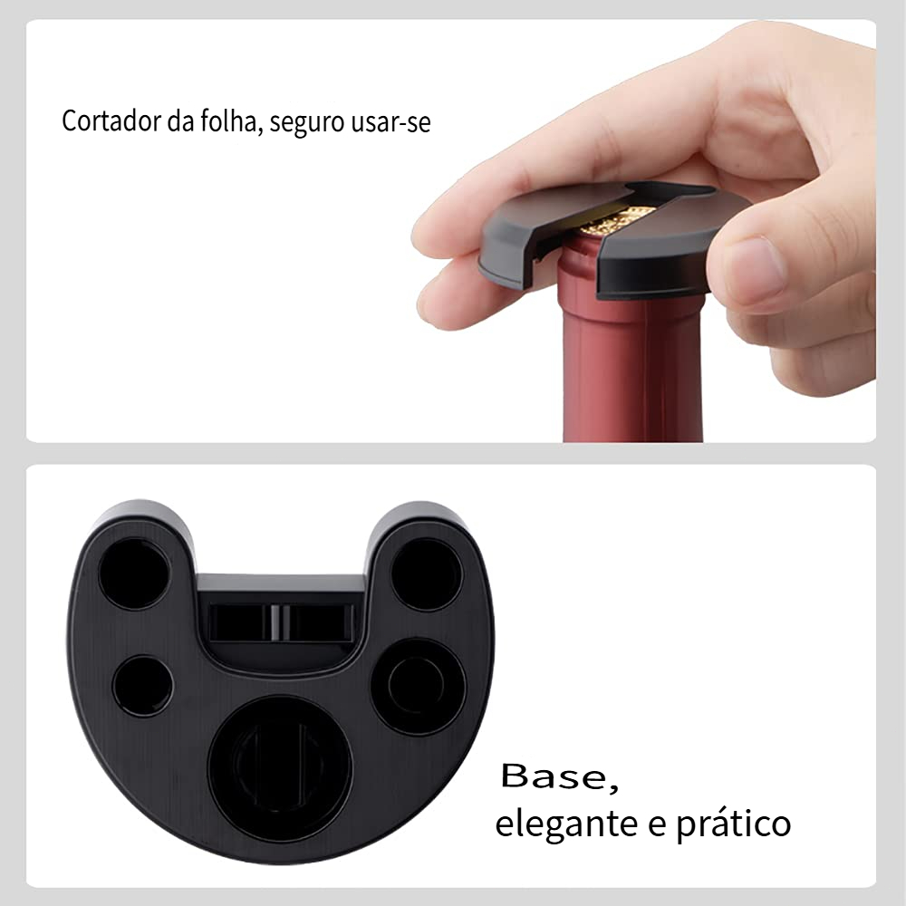 Abridor De Vinho Automático Elétrico Saca Rolha A Pilha Presente Moderno Para Casa