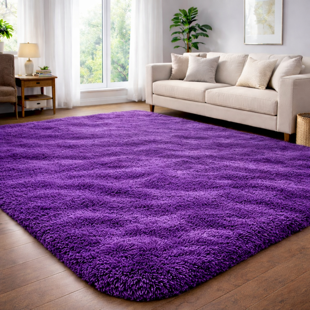 Tapete Felpudo Grande 1,00x1,50m Luxo Macio Antiderrapante Sala Quarto Premium