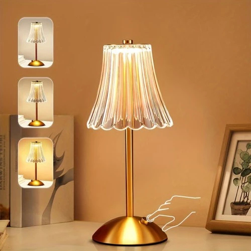 Lâmpada Abajur Mesa Com Barra Led Sensor Toque De Luz Quarto Sem Fio 3 Cores