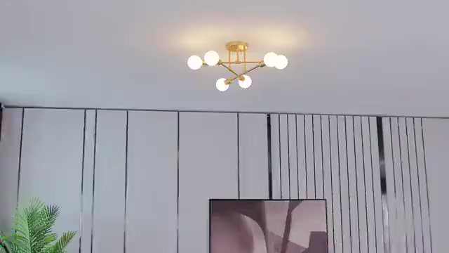 Pendente Lustre Sputnik Prêmio 6 Lampadas para sala de jantar home office quarto cozinha e comercio