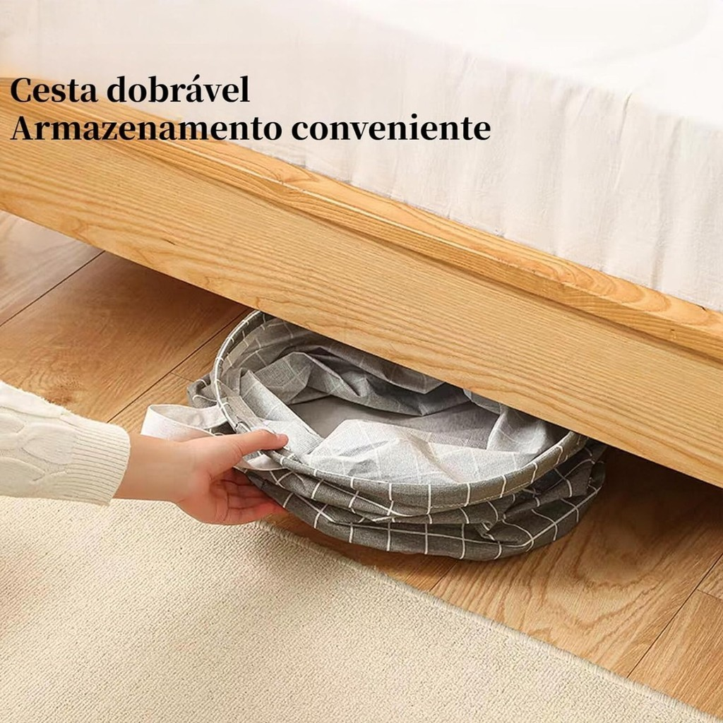 Cesto De Roupas Dobrável Multiuso 40Litro – Impermeável Compacto E Versátil 40L Para Roupa Calça