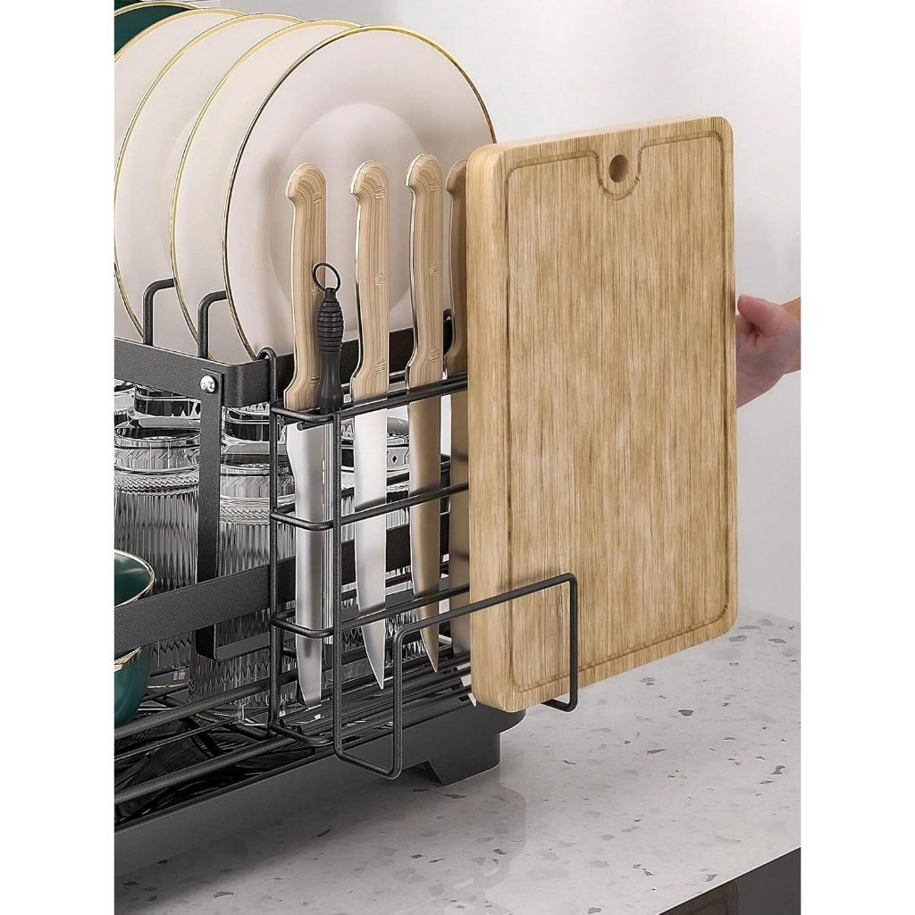 Escorredor de Louças Rack Aço Carbono Organizador Cor Preto