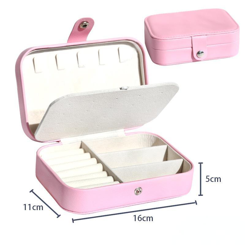 Porta-Joias Duplo com Divisórias – Organize e Proteja Suas Joias com Elegância (Compacto e Portátil)
