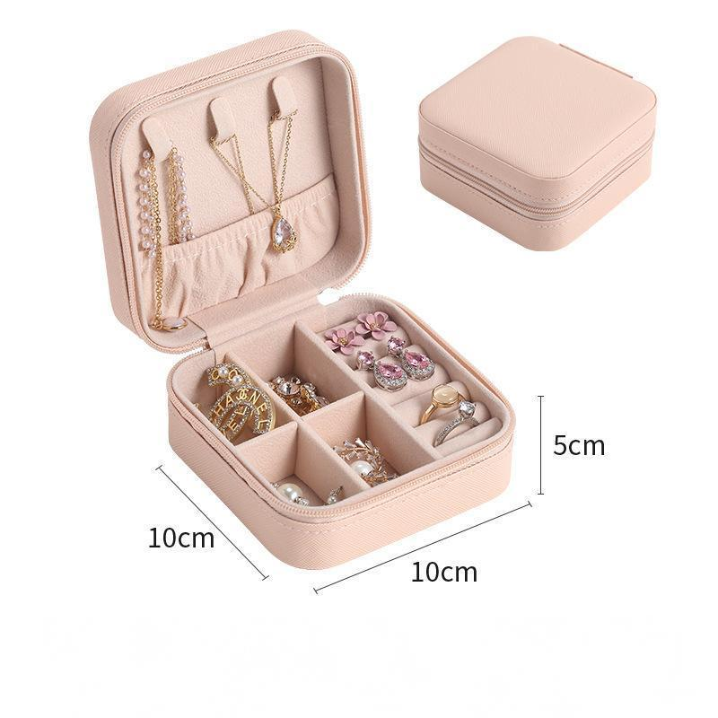 Porta-Joias Duplo com Divisórias – Organize e Proteja Suas Joias com Elegância (Compacto e Portátil)