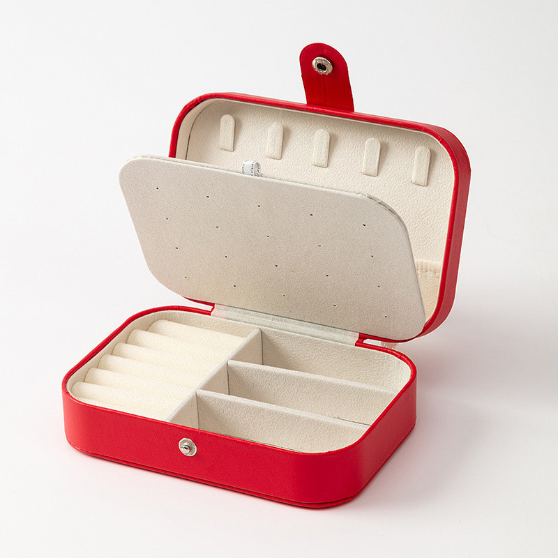 Porta-Joias Duplo com Divisórias – Organize e Proteja Suas Joias com Elegância (Compacto e Portátil)
