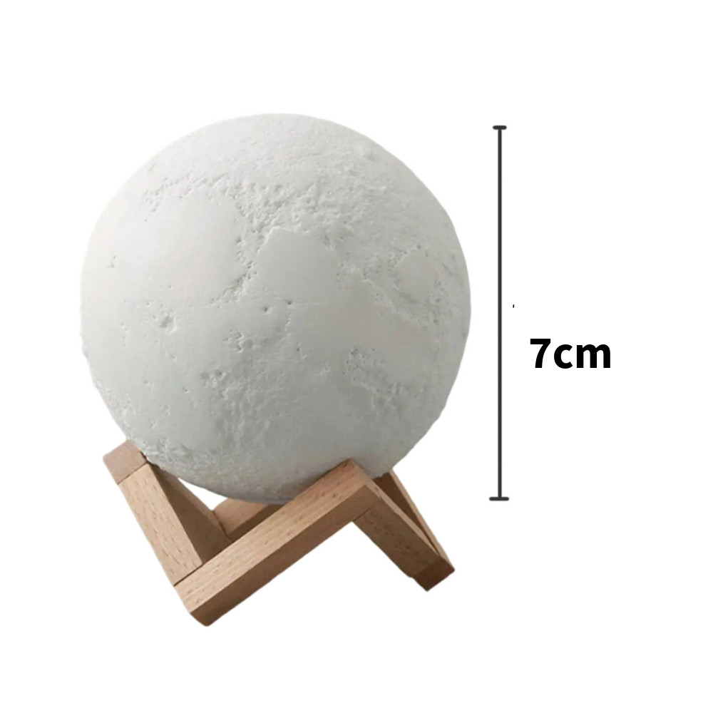 Abajur Lua Cheia 3D LED – Luminária Decorativa Ambiente Aconchegante