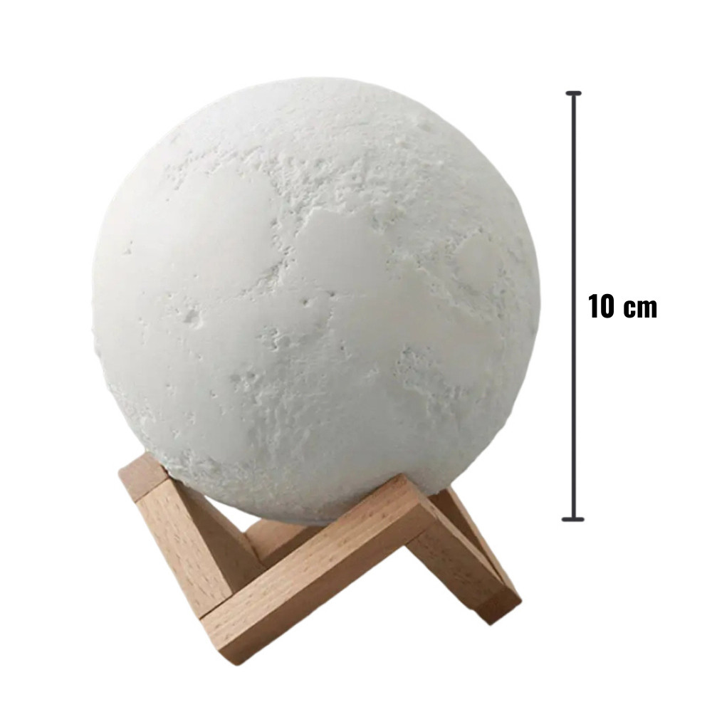 Abajur E Enfeite Decorativo Lua Cheia 3d Crie Ambientes Aconchegantes