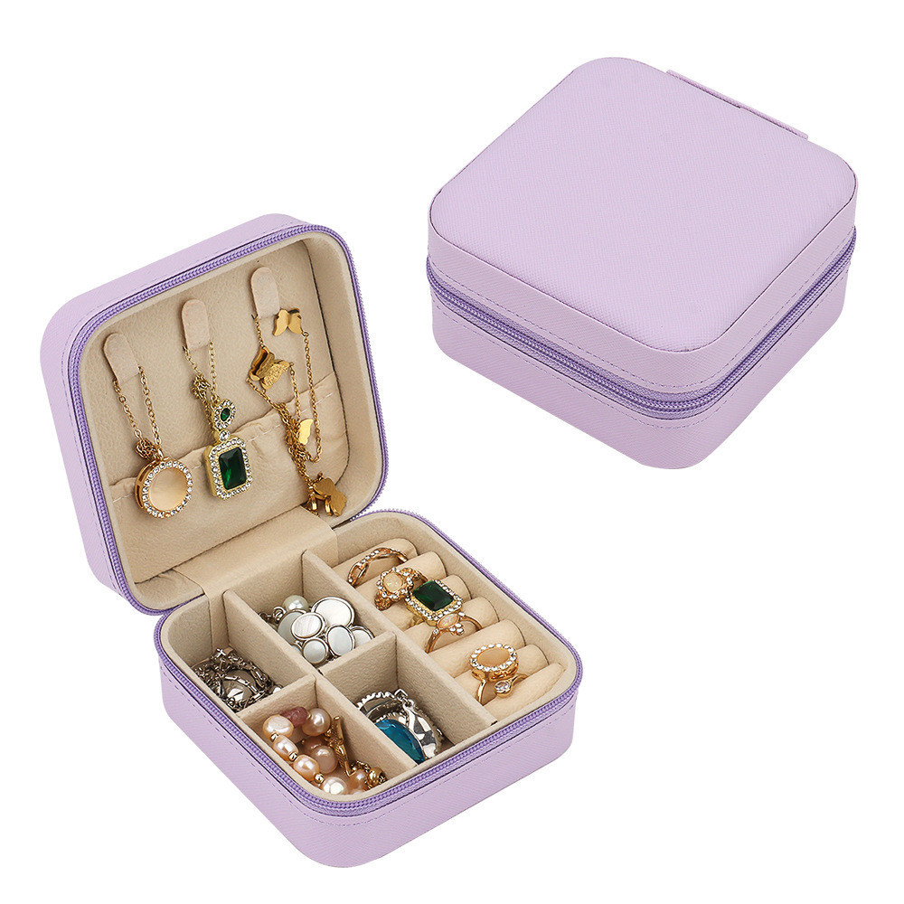 Porta-Joias Duplo com Divisórias – Organize e Proteja Suas Joias com Elegância (Compacto e Portátil)
